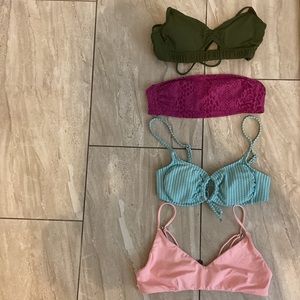 4 assorted bikini tops